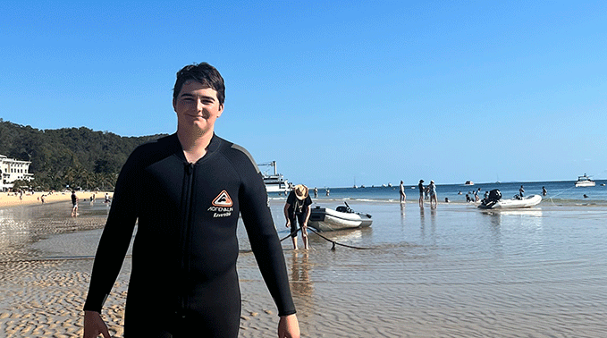 Lleyton on the beach