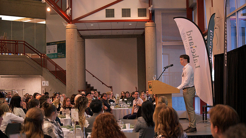 Kiefer speaking at donor celebration