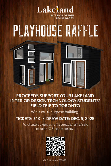 Interior Design Technology playhouse raffle poster