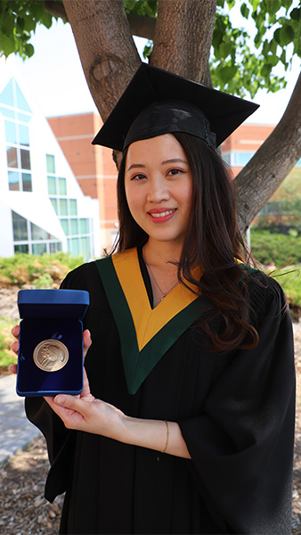 Frances Yu with her medal