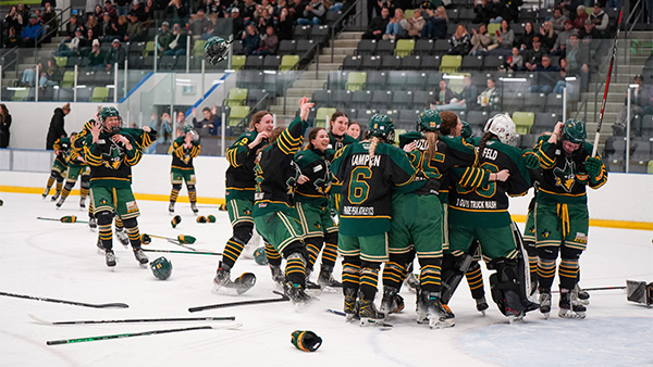 Rustlers celebrating after their gold medal win