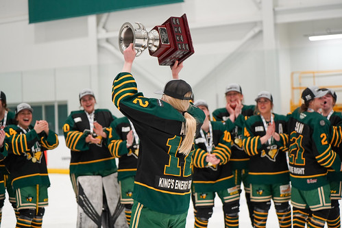 Rustlers skating with their trophy