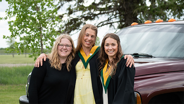 Stephanie Ullrich with her friends