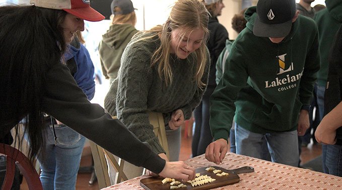 Students visit the cheesery in Vermilion