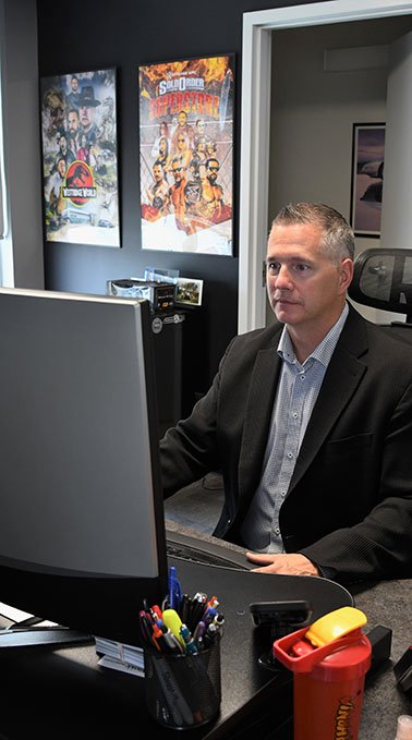 Jason Mills in his office