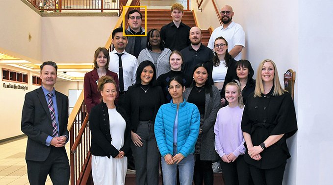 A group of students who make up Lakeland's School of Business Dean's Honour Roll.