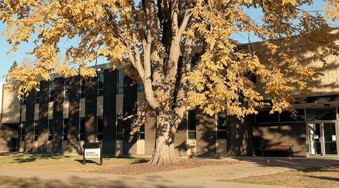 A fall view of the Bentley Building located on Lakeland College's Vermilion campus.
