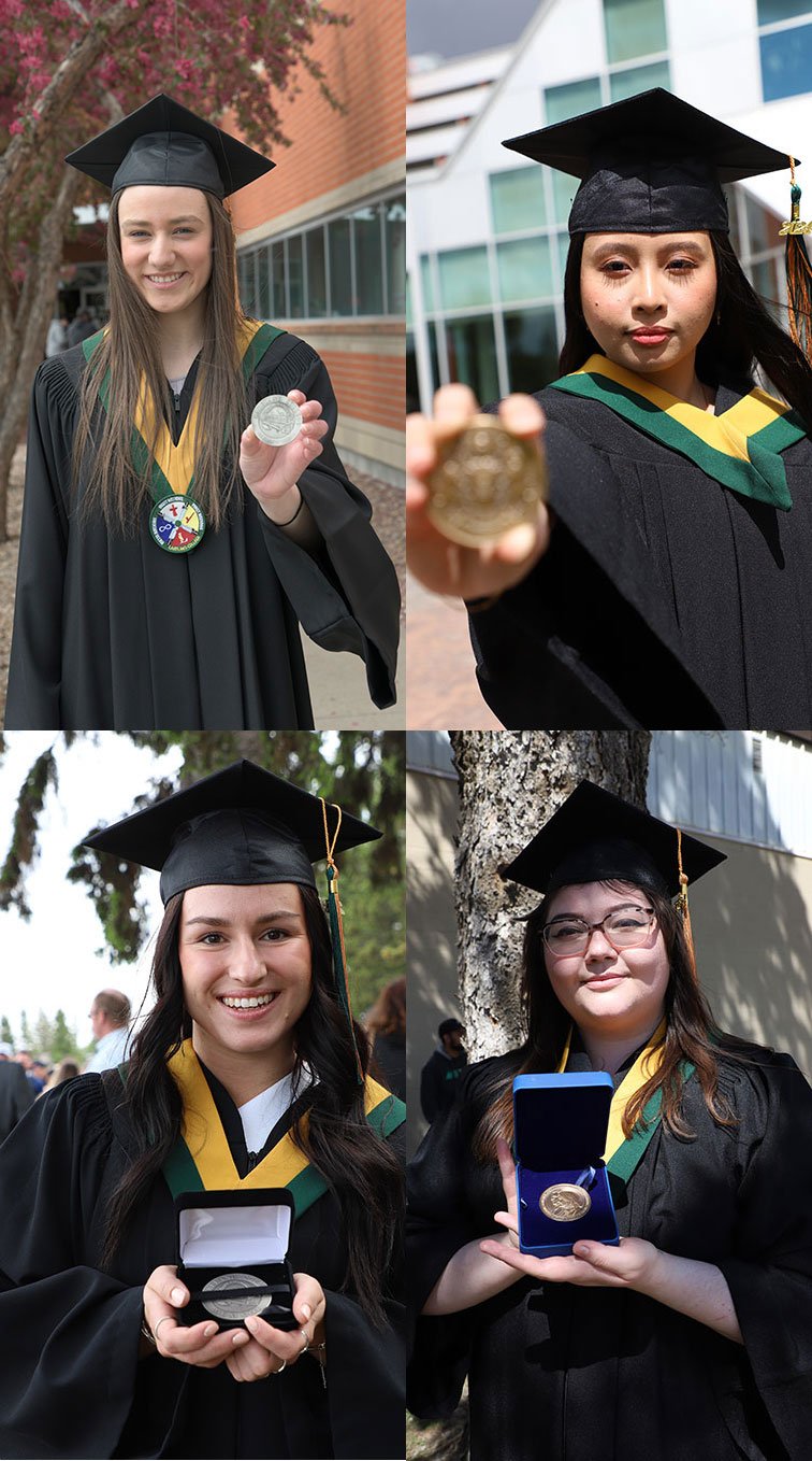 Medalists Sarah Hogue, Mariel Kate Macaya, Kyla Krahn and Madeleine Hayes.