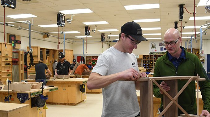 Carpenter student and instructor