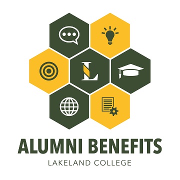 Alumni benefits graphic Graphic for alumni benefits at Lakeland