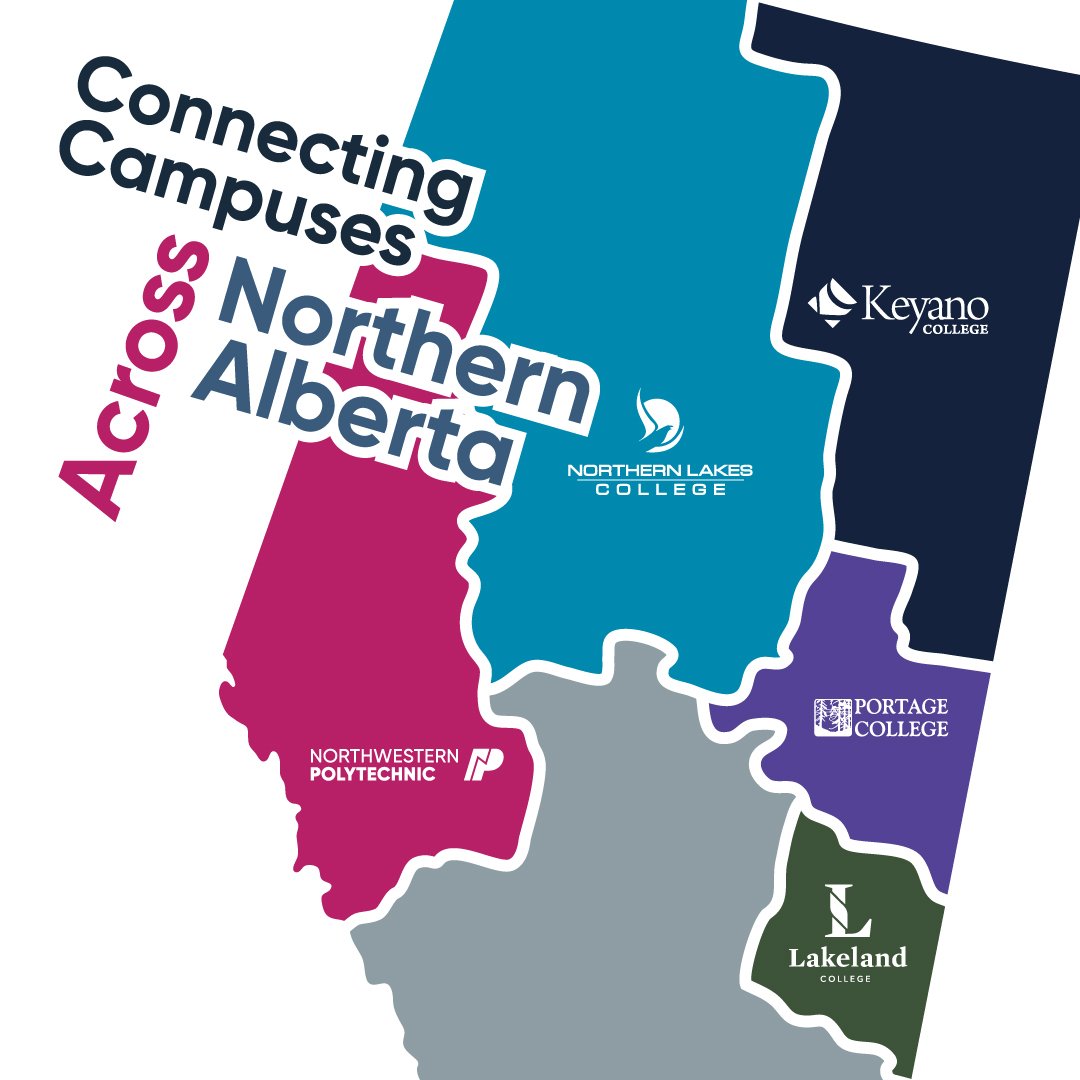 Connecting Campuses Across Northern Alberta graphic.
