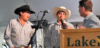 two ag tech students chat about their experience at Feast on the Farm