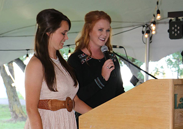 Students giving a speech