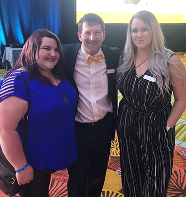 Katie with Andy and a friend