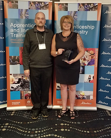 Alicia Harris-Kopeck receives her top apprenticeship award
