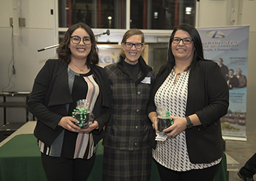 Mena and Jayme with president Alice