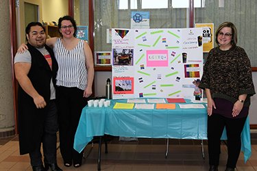 Yap at a a LCBTQ booth
