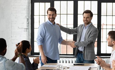 Business co-op student being introduced