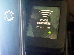 photo of where to place card