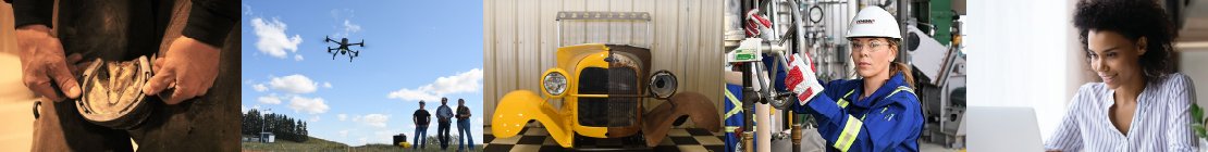 banner with various continuing education course photos