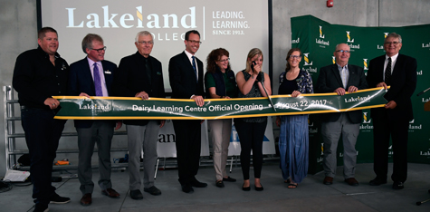 The ribbon cutting for new dairy learning centre