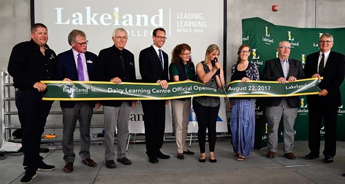 ribbon cutting at the Dairy Learning Centre