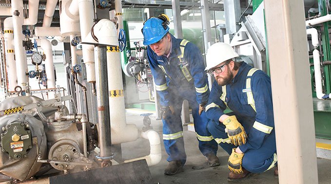 Students in the energy centre