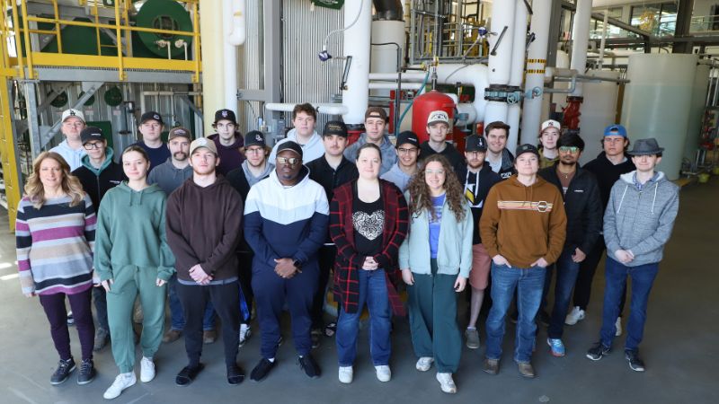 Process and power engineering students at the Energy Centre