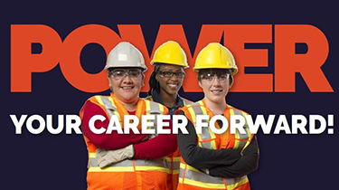 Lakeland College and Women Building Futures campaign graphic 