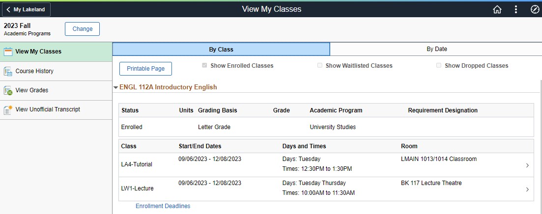 enrollment deadlines link screenshot