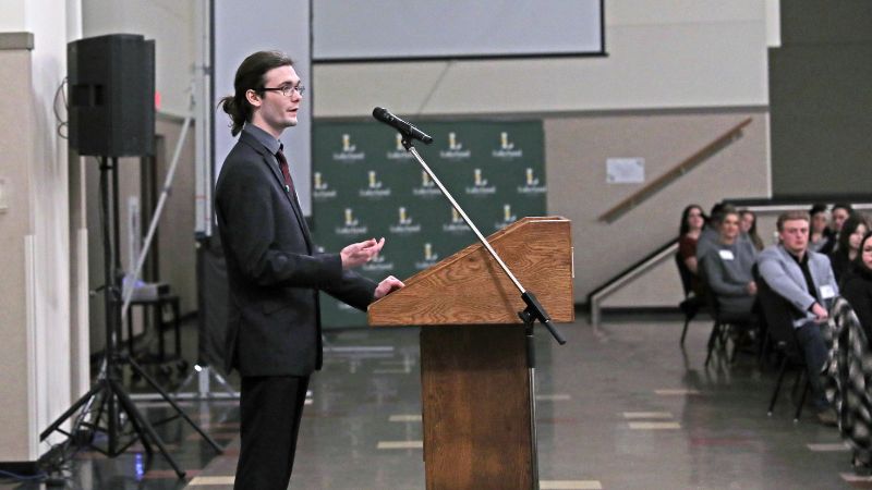 Conner Coleman speaks at the 2025 Donor Recognition Ceremony.