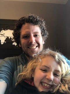 Garrett Hawgood with his daughter