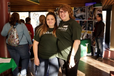 Lakeland ambassadors took an active role during Open House 2018 from touring prospective students to conducting television interviews. 
