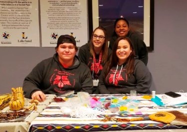 Kieran Young, Taylor Hauberg, Rabina Hatitchki and Tinisha Kchina Young at their first public event with the Rural Youth Reconciliation Initiative.