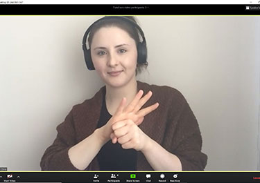 People communicating with ASL