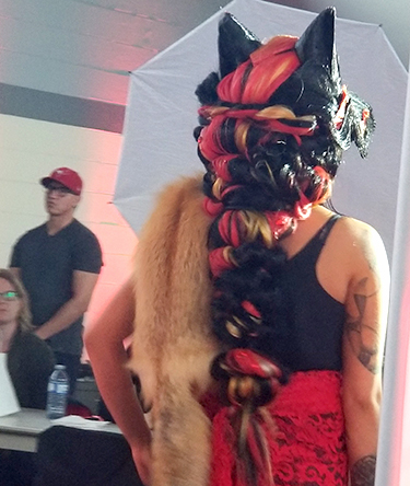 Salteaux's award-winning hairstyle.