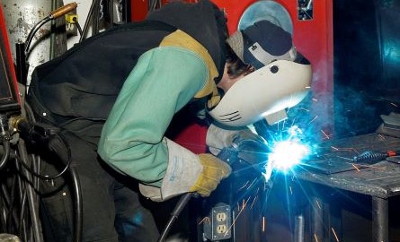 Welding student
