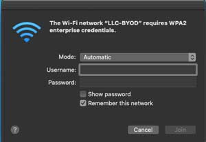 Enter your Lakeland College username and password