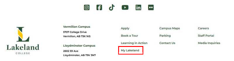 My Lakeland footer link