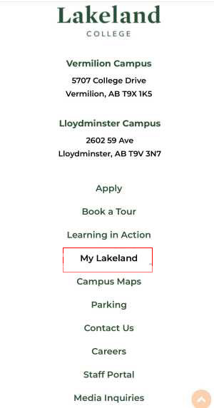 My Lakeland mobile footer