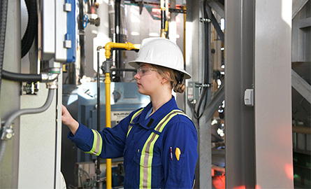 Student in the Energy Centre