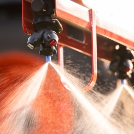 Pesticides being applied