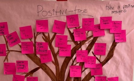 positivi-tree paper tree with words of encouragement