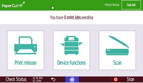 print release icon on screen
