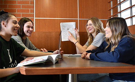 Students with notebook