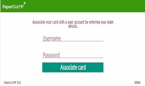 signing into PaperCut