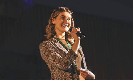 Student participates in Synergy Speakers Corner