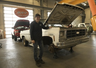 Kelvin McLean with his restoration project