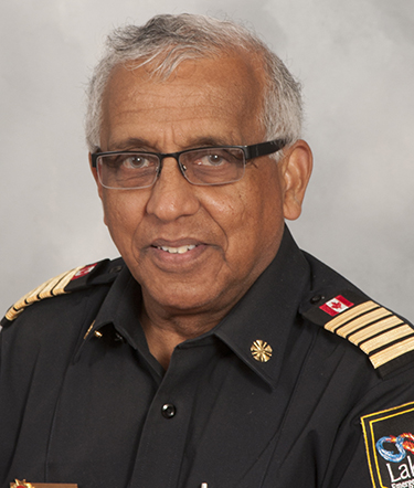 Lakeland College's dean of Emergency Training Centre, Chris Senaratne, in uniform