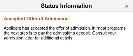 status information screen shot